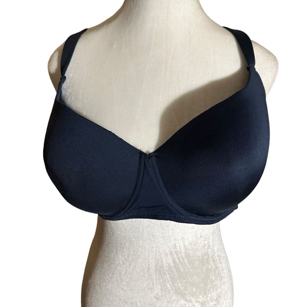 Delta Burke Navy Blue Padded Bra Size 42D